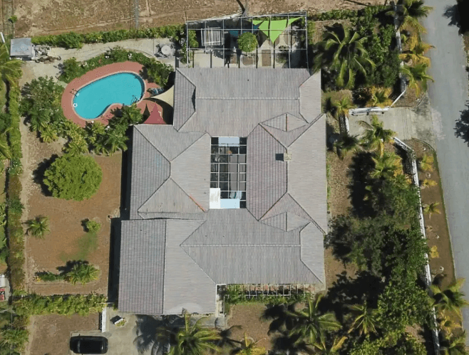 Aerial View of All Four Villas
